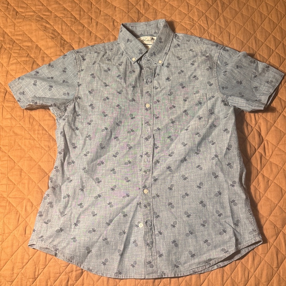 Bonobos Light Blue Pineapple Button Down Shirt